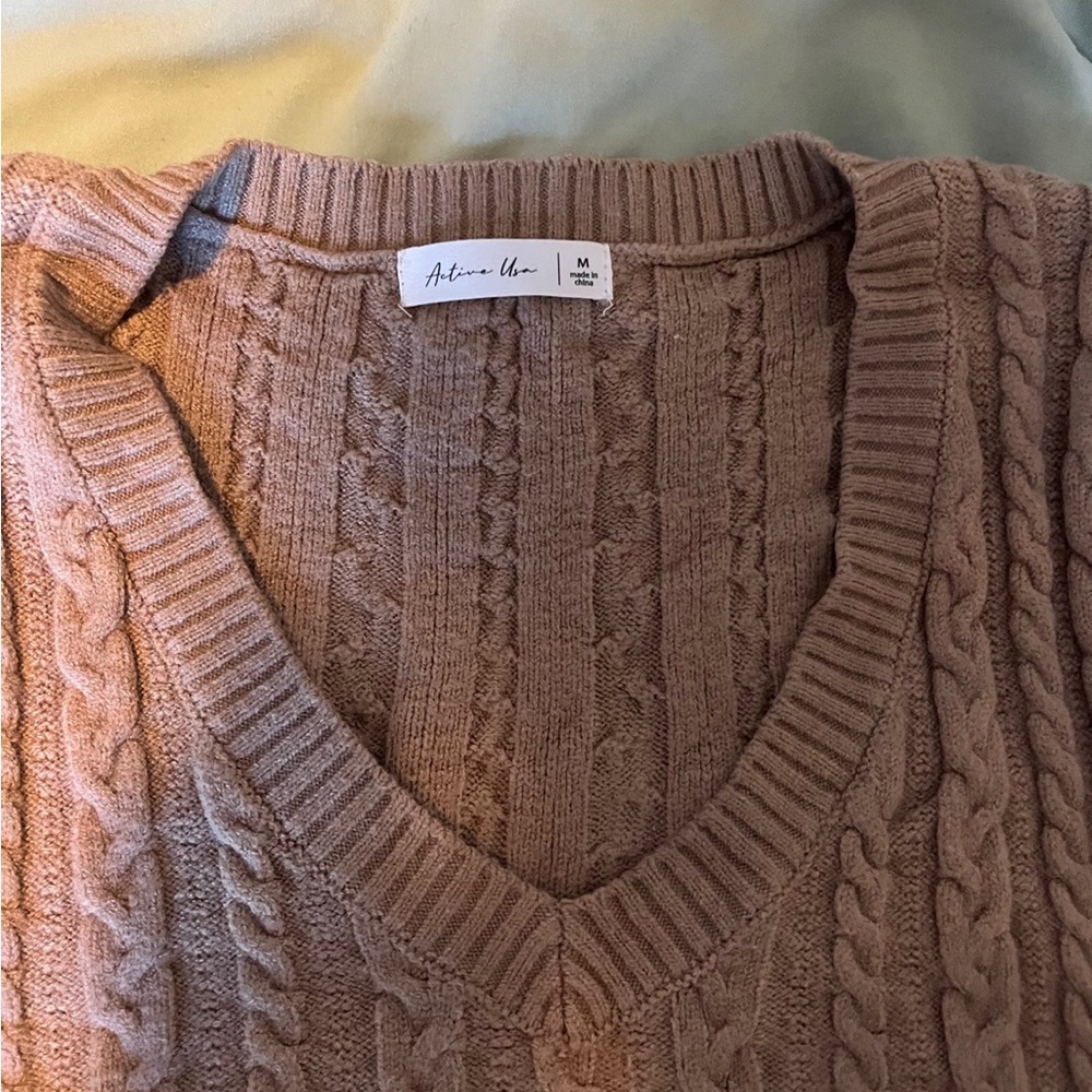 Cropped sweater vest